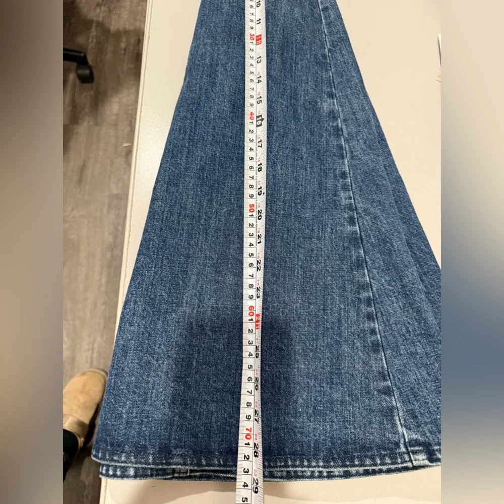 Michael Kors Denim A-Line Midi Skirt 8 Made in Italy 100% Cotton - Picture 9 of 9